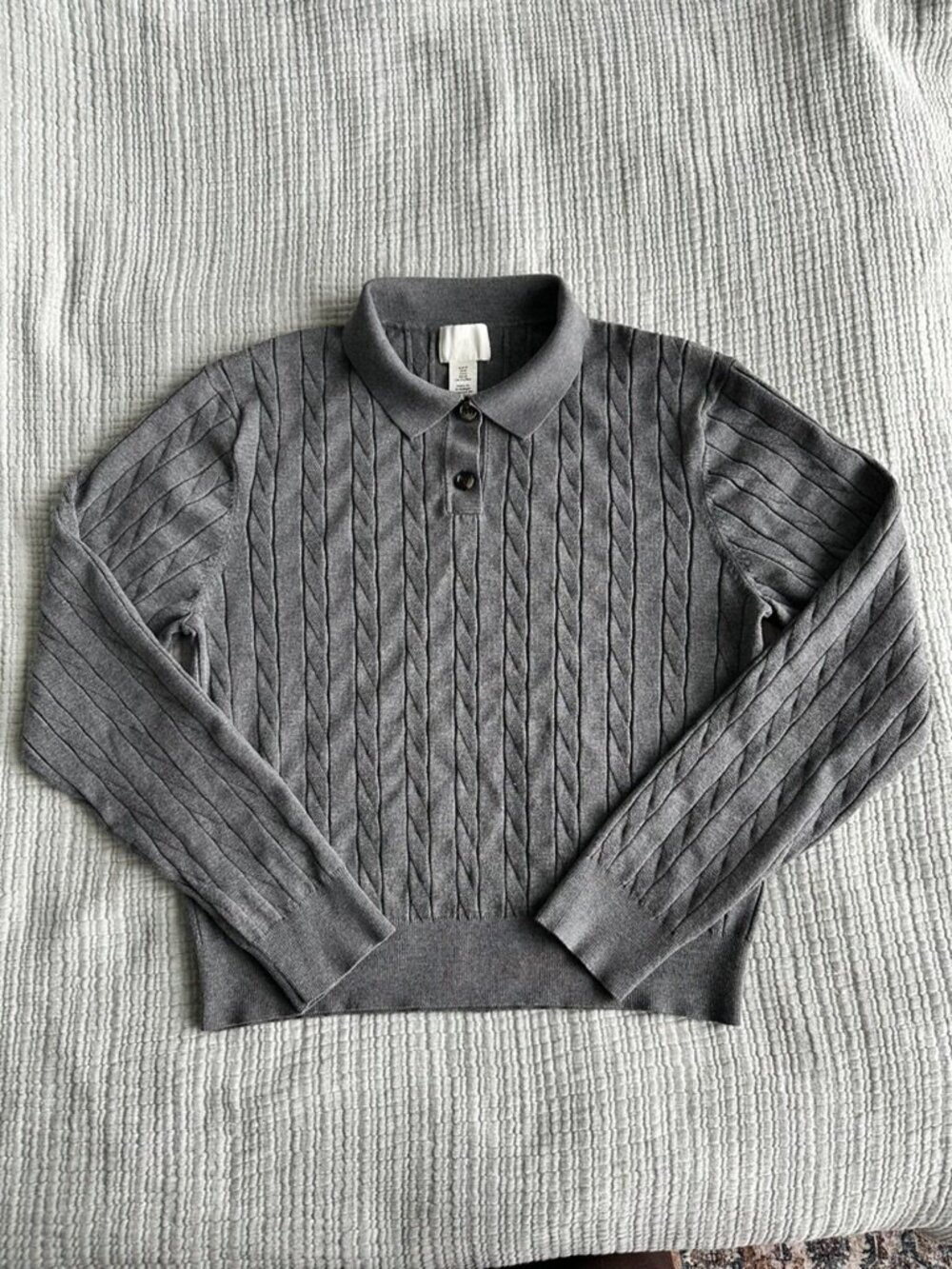 H&M gray cable knit sweater